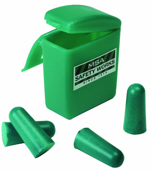 MSA Safety Works® 818074 Foam Ear Plugs with Carrying Case, 2-Pair