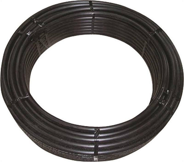 Cresline 20030 Coil Polyethylene Pipe, Plastic, Black, 100 PSI, 1" x 100-ft