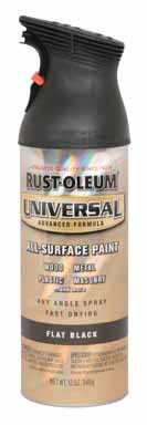 Rust-Oleum® 245198 Universal® Flat Spray Paint, 12 Oz, Flat Black
