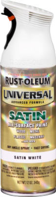 Rust-Oleum® Universal® 1 Coat Coverage Spray Paint, 12 Oz, Satin White