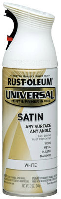 Rust-Oleum® Universal® 1 Coat Coverage Spray Paint, 12 Oz, Satin White