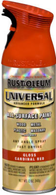 Rust-Oleum® Universal® 1 Coat Coverage Spray Paint, 12 Oz, Cardinal Red