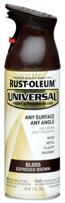 Rust-Oleum® 245215 Universal® Gloss Spray Paint, 12 Oz, Espresso Brown