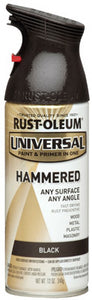 Rust-Oleum® Universal® 1 Coat Coverage Spray Paint, 12 Oz, Hammered Black