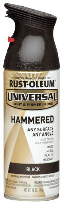 Rust-Oleum® Universal® 1 Coat Coverage Spray Paint, 12 Oz, Hammered Black