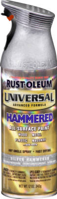 Rust-Oleum® Universal® 1 Coat Coverage Spray Paint, 12 Oz, Hammered Silver