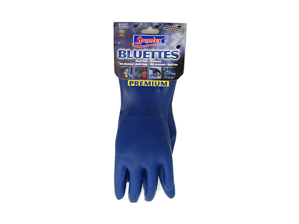 Spontex® 18005 Bluettes Premium Household Neoprene Glove, Medium, Blue