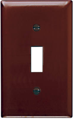 Pass & Seymour TradeMaster Nylon Wall Plate, 1 Gang, Brown