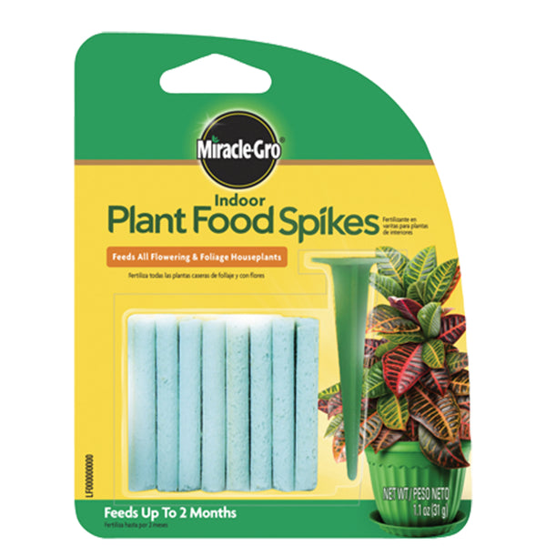 Miracle-Gro 1002522 Indoor Plant Food Spikes, 1.1 Oz, 6-12-6