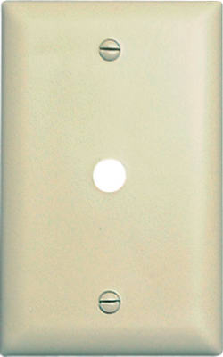 Pass & Seymour Communication Wall Plate, 1 Gang, Ivory
