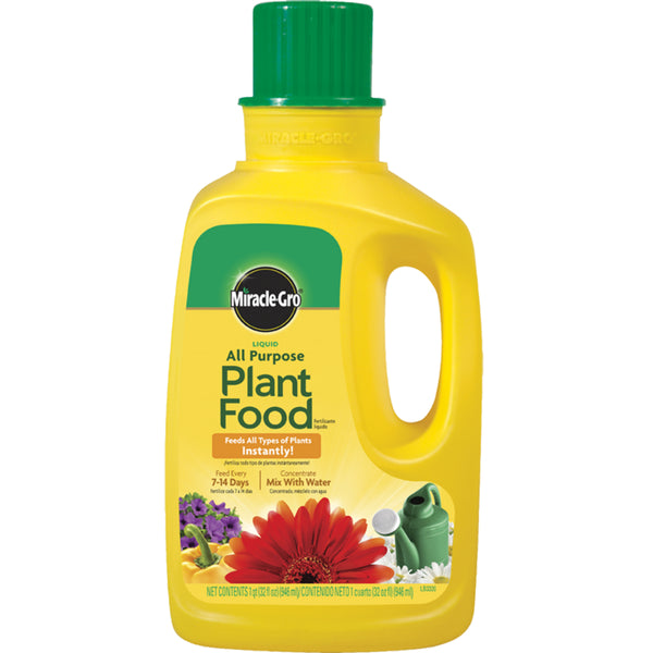 Miracle-Gro® 1001502 Liquid All Purpose Plant Food Concentrate, 1 Qt, 12-4-8