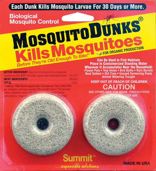 Summit® 102-12 Mosquito Dunk® Biological Mosquito Killer, 2-Pack