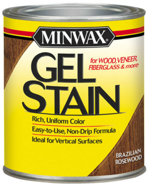 Minwax® 66080 Gel Stain for Wood/Veneer/Fiberglass, 1 Qt, Brazilian Rosewood