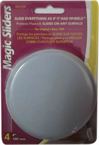 Magic Sliders® 04100 Round Sliding Discs, 4", 4-Pack