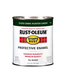 Rust-Oleum Stops Rust Gloss Protective Enamel, 1 Qt, Dark Hunter Green