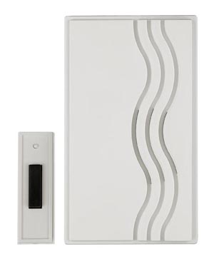 Carlon RC3510D Deluxe Weatherproof Wireless Door Chime, 150' Range