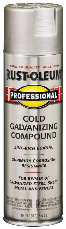 Rust-Oleum® Professional Galvanizing Compound Spray Paint, 20 Oz, Cold Gray