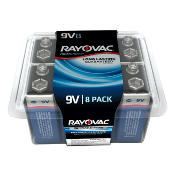 Rayovac A1604-8PP Alkaline Pro Pack Battery, 9V, 8 Pack