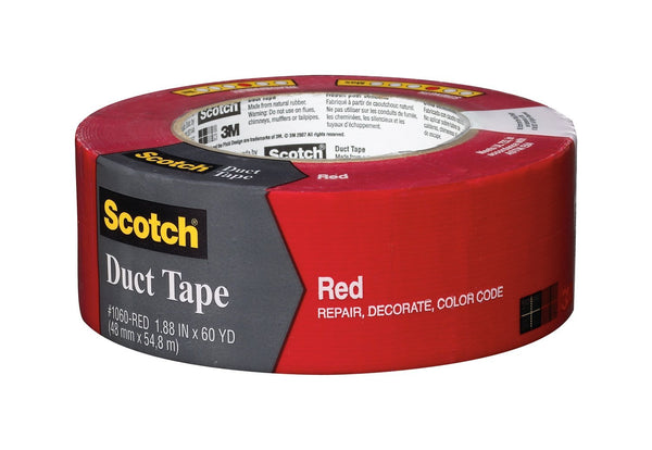 Scotch 3960-RD Multi-Purpose Duct Tape, 1.88" x 60 Yard, Red