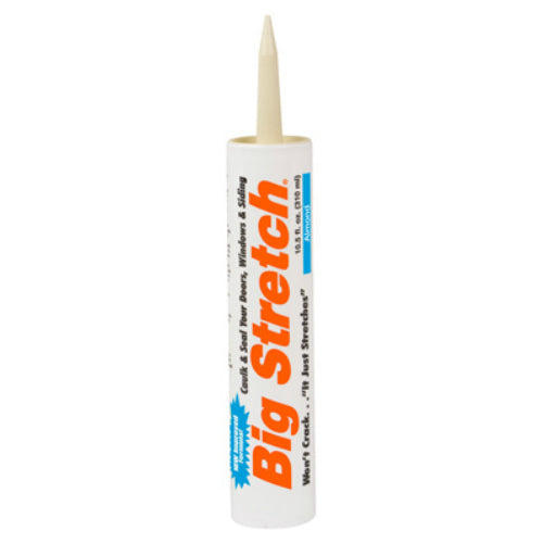 Sashco® 10002 Big Stretch® Acrylic Rubber Sealant, 10.5 Oz, Almond