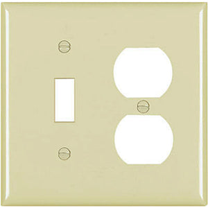 Pass & Seymour TPJ18ICC10 TradeMaster Nylon Wall Plate, 2 Gang, Ivory