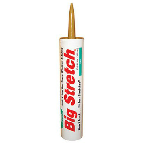 Sashco® 10014 Big Stretch® Acrylic Rubber Sealant, 10.5 Oz, Tan