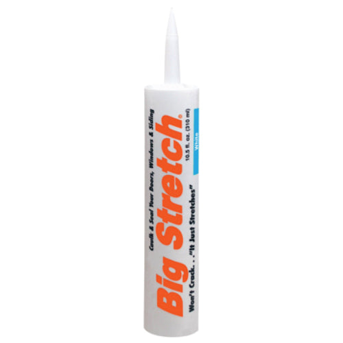 Sashco® 10016 Big Stretch® Acrylic Rubber Sealant, 10.5 Oz, White