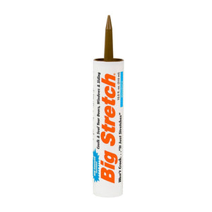 Sashco® 10018 Big Stretch® Acrylic Rubber Sealant, 10.5 Oz, Woodtone