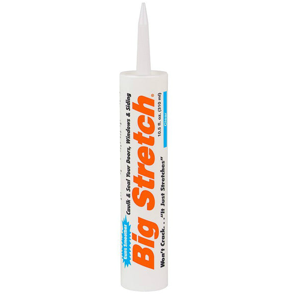 Sashco® 10006 Big Stretch® Acrylic Rubber Sealant, 10.5 Oz, Clear