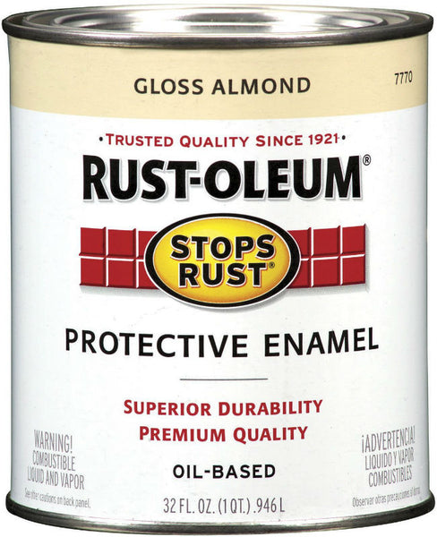 Rust-Oleum® 7770-502 Stops Rust® Gloss Protective Enamel, 1 Qt, Almond