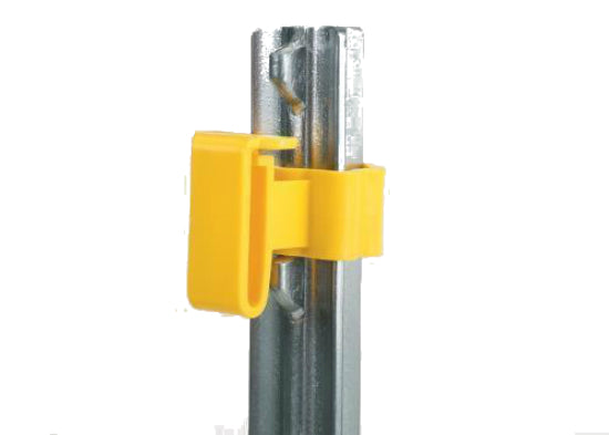 Dare 2334-25 T-Post Tape Insulator, Yellow, 25-Count