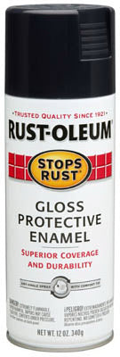 Rust-Oleum® 7779-830 Stops Rust® Protective Enamel Spray, 12 Oz, Gloss Black