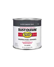 Rust-Oleum® 7786-730 Stops Rust® Gloss Protective Enamel, 1/2 Pt, Smoke Gray