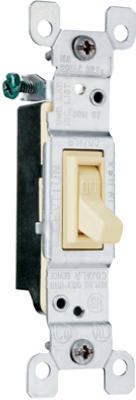 Pass & Seymour TradeMaster Grounding Toggle Switch, 15A, Ivory