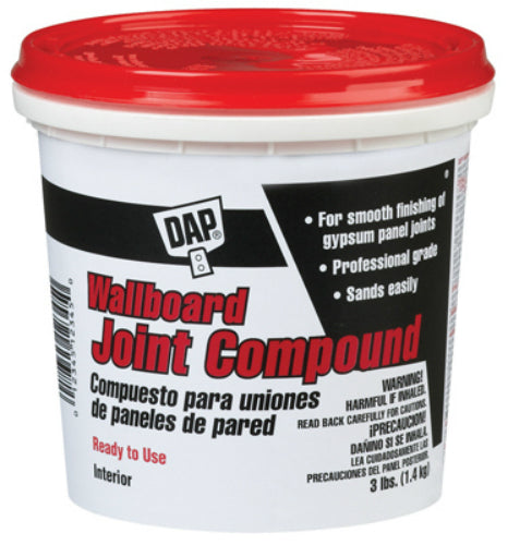 Dap® 10100 Ready-To-Use Wallboard Joint Compound, 3 Lbs