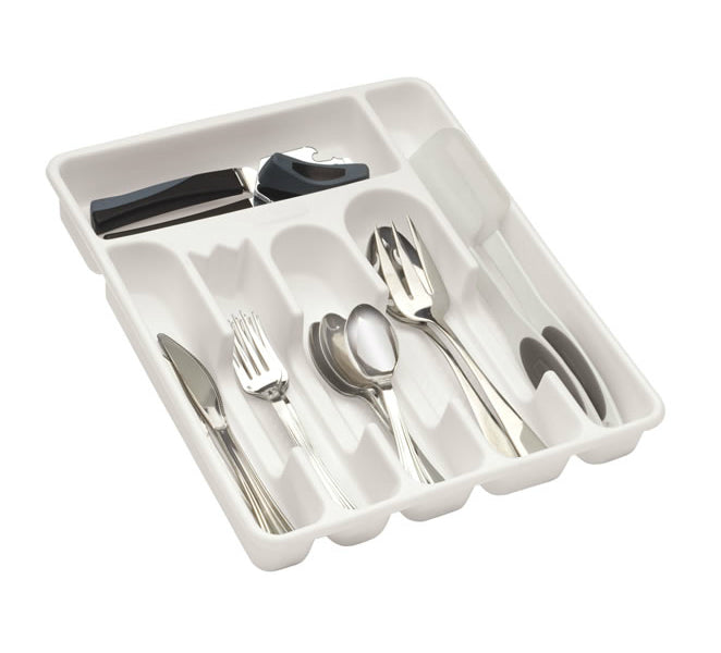 Rubbermaid® 2925-RD-BISQUE Plastic Cutlery Tray, Large, Bisque