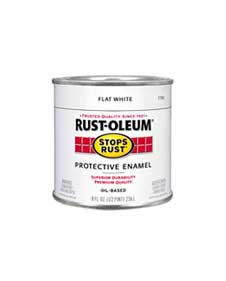 Rust-Oleum® 7790-730 Stops Rust® Protective Enamel, 1/2 Pt, Flat White