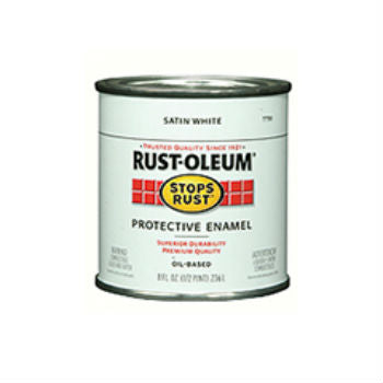 Rust-Oleum® 7791-730 Stops Rust® Protective Enamel, 1/2 Pt, Satin White