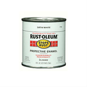 Rust-Oleum® 7791-730 Stops Rust® Protective Enamel, 1/2 Pt, Satin White