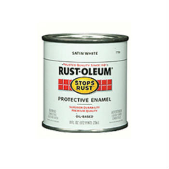 Rust-Oleum® 7791-730 Stops Rust® Protective Enamel, 1/2 Pt, Satin White