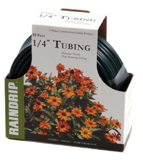 Raindrip R256DT Vinyl Drip Irrigation Tubing, Green, 1/4" x 50'