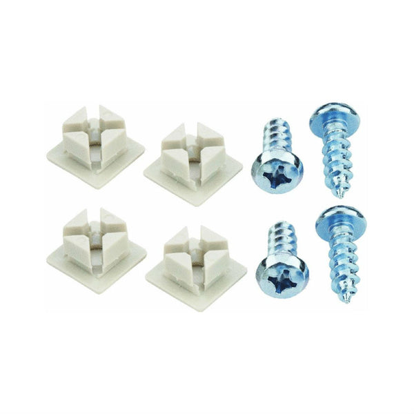 Custom Accessories 93322 Deluxe License Plate Fastener, White, 4-Pack