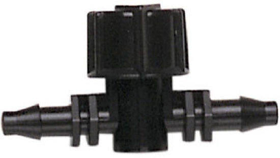 Raindrip 612010B Double Barb Valve, 1/4", 10-Pack