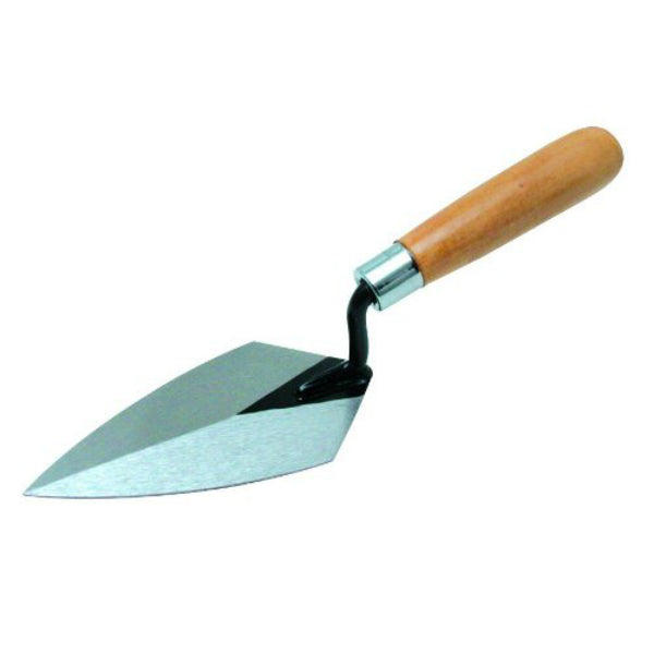 Marshalltown® 16125 Pointing Trowel with Wooden Handle, 7" x 3"