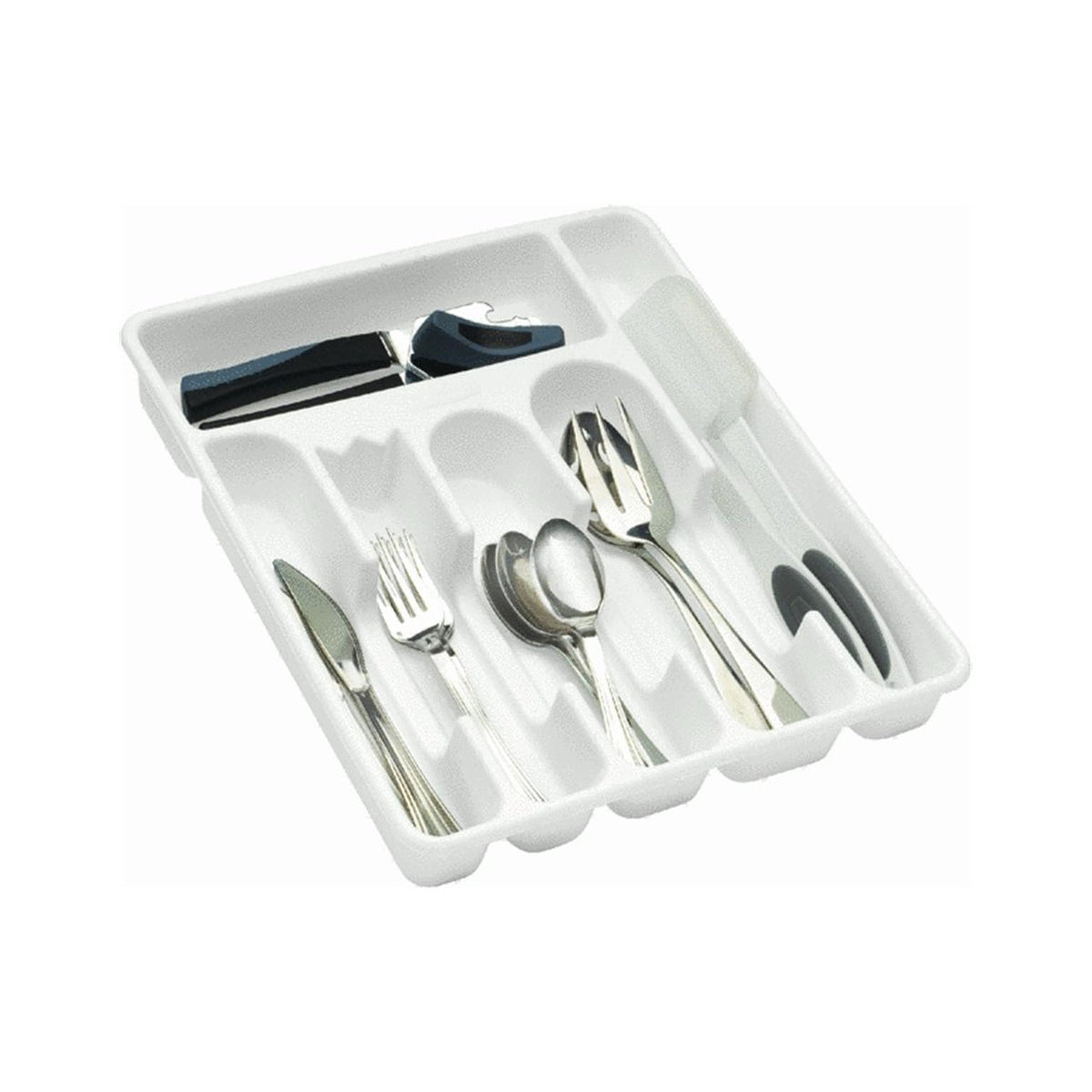 Rubbermaid® 2925-RD-WHT Plastic Cutlery Tray, Large, White