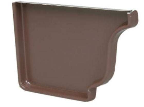 Amerimax 2520519 Aluminum Left End Cap, 5", Brown