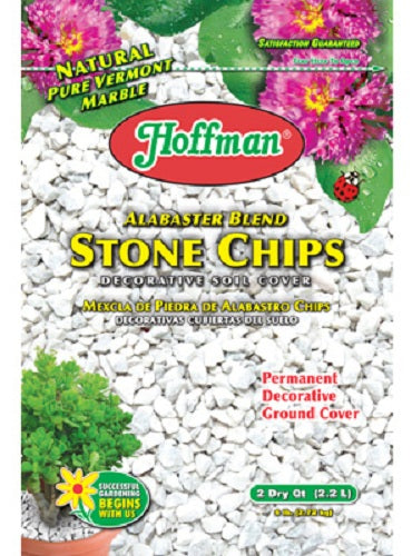 Hoffman® 14102 Alabaster Blend Stone Chips Decorative Soil Covers, 2 Qt