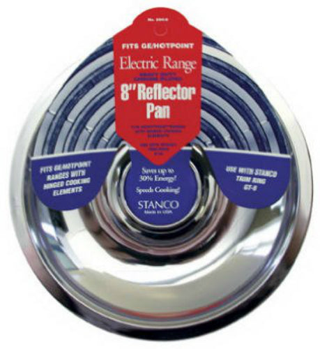 Stanco 500-8 Reflector Pan for Stoves, Chrome Plated Steel, 8"