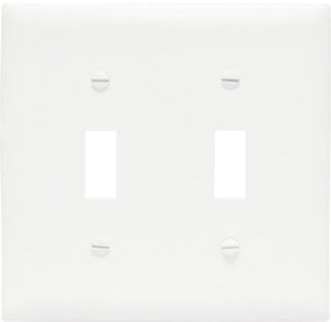 Pass & Seymour TradeMaster Jumbo Wall Plate,  2 Gang, White