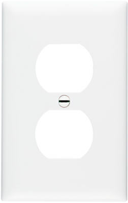 Pass & Seymour Duplex Receptacle Openings, 1 Gang, White